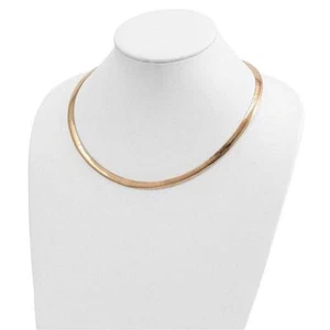 "Cadena Omega con cúpula reversible de oro blanco y amarillo de 6,0 mm 14 K 16"" o 18" - Imagen 1 de 6