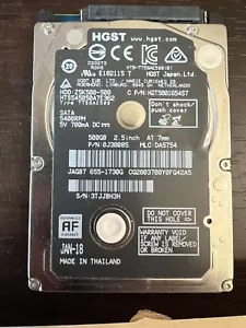 HGST 500GB 2.5" SATA Hard Drive 5400 RPM - Picture 1 of 1