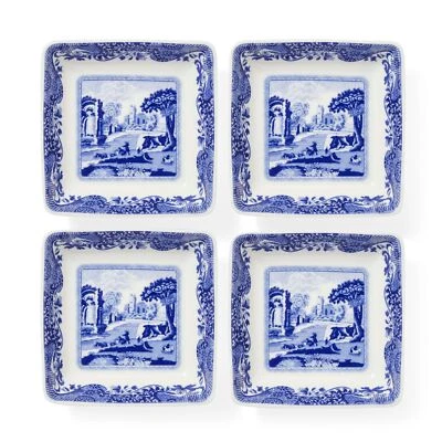 Spode Blue Italian Square Dishes Set of 4, 3 Inch, made of Fine Porcelain - Image 1 of 4
