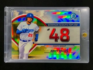 ANDY PAGES ROOKIE REFRACTOR SP Insert Topps Chrome RC Card Non Auto - DODGERS - Picture 1 of 7