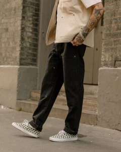 P&Co 304 Albion Carpenter Pant - Black Size 14 L 30 - Picture 1 of 3