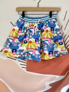 Mini Boden Girls 11-12 Retro Flower Unicorn Skort SKIRT Twirly Floral - Picture 1 of 5