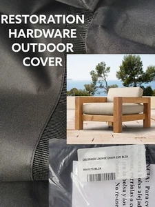 Restoration Hardware Outdoor Lounge Chair Cover In Black For Colorado Chair - Picture 1 of 7