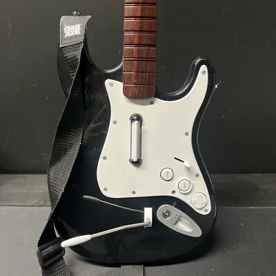 Harmonix Rockband Fender Stratocaster Guitar w/Strap-Black/White-PSGTS2-NoDongle - Image 1 of 4