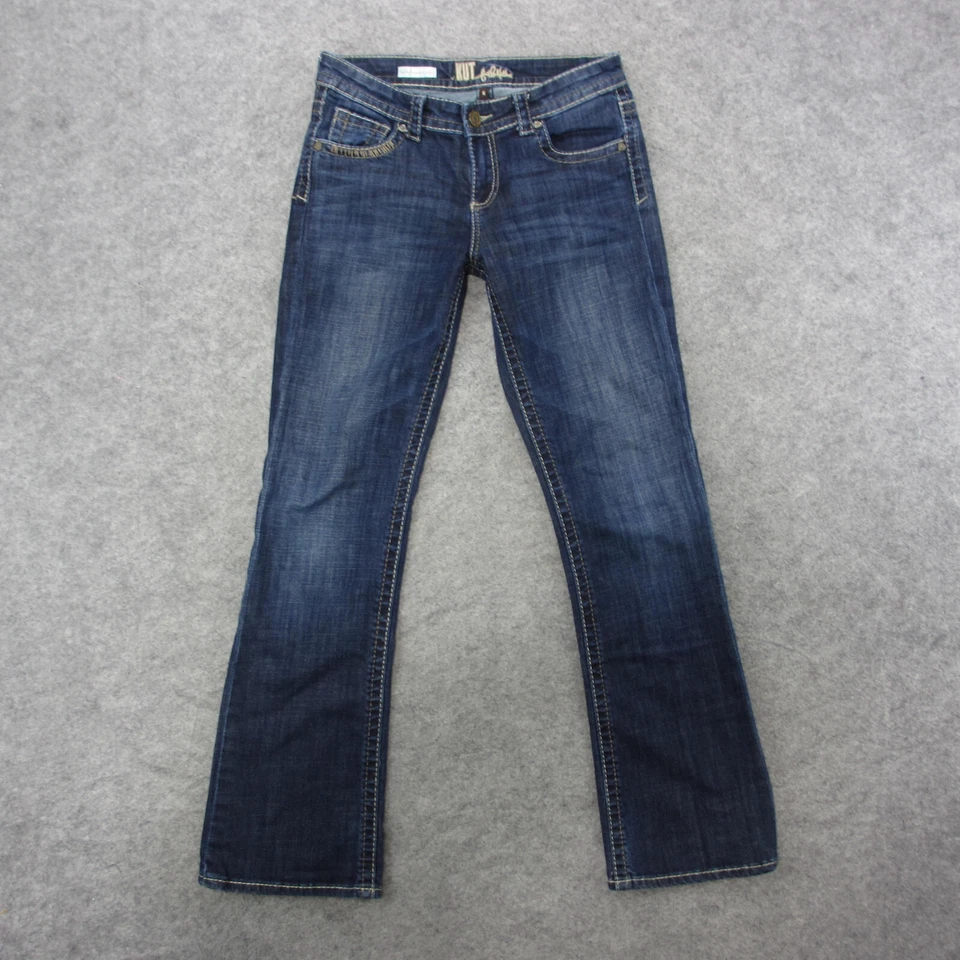 KUT Jeans Women's 6 Blue Dark Wash Boot Cut Jeans - Image 1 of 4