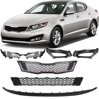 Kit de cubiertas antiniebla parrilla delantera superior/inferior Fit Kia Optima 2011-2013 SX/SXL Foto 1 de 4