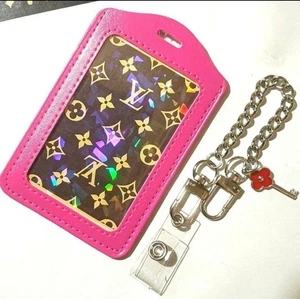 Louis Vuitton Monogram Playing Card and Card Protector Case Pink Laggage Tag - Bild 1 von 5