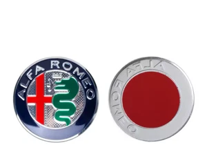 2X 74mm Front and Rear Emblem STICK OVER BADGE For Alfa Romeo Giulietta Badge - Picture 1 of 1