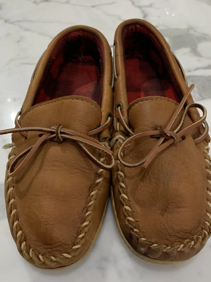 ROUNDTREE & YORKE MOCCASIN 男式凝胶插入拖鞋,尺寸 7-8,DLMX80248 — 第 1/4 张图片
