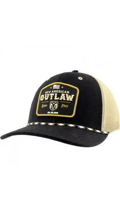 RAM Nuevo American Outlaw Snapback Malla Camionero Sombrero Negro Foto 1 de 4