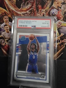 2020-21 Donruss Optic Holo purple #171 Tyrese Maxey 76ers RC Rated Rookie PSA 10 - Bild 1 von 2