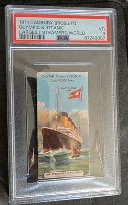 1911 Cadbury Bros Titanic RC Largest Steamers PSA 3 13 Higher - Image 1 of 4