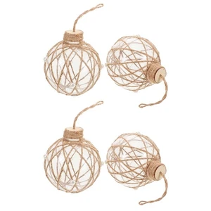  4 Stück Kunststoff Klar Ornament Kugeln Befüllbar Ornamente zum Basteln - Bild 1 von 12