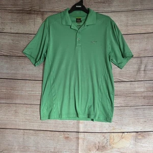 Shark Greg Norman Green Polo Shirt ~ Size L Men's ~ Golf Collar Play Dry T-Shirt - Picture 1 of 10