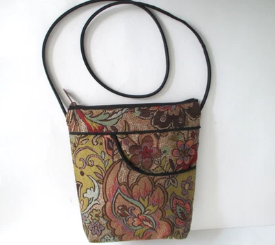 Danny K Beverly Hills Bella Floral Tapestry Crossbody Bag Purse Adjustable Strap - Image 1 of 4