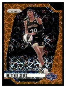 Brittney Sykes 2024 Panini Prizm WNBA Orange Velocity Prizms #80 Mystics - Picture 1 of 2