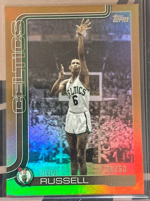 Bill Russell 2025 Topps Flagship 24/50 Gold Celtics #251 - Image 1 of 3