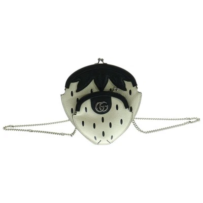 Bolso de Hombro Gucci Fresa Bolsa Cadena Blanco/Negro Modelo 719725 Usado Foto 1 de 4