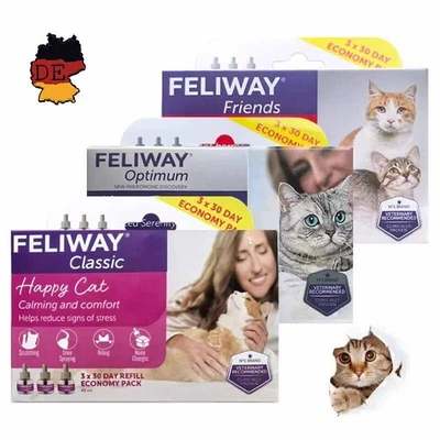 3x FELIWAYOptimum - Nachfüllflakon 48ml Feliway-Optimum 30 Day Refill - DE