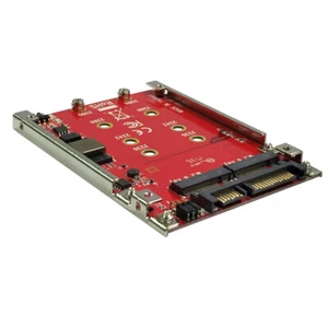 M.2 zu SATA III SSD H/W Adapter, 2x M.2 NGFF SSD, Boot- und RAID-fähig - Afbeelding 1 van 4