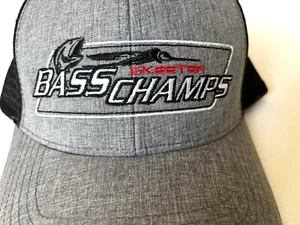 SKEETER Bass Champs Black/White/Grey/Red Mesh Fishing ~ One Size Adjustable  NWT - Picture 1 of 7