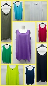 Ex Yours Ladies 100% Cotton Vest Tops Plus Sizes 22/24 26/28 30/32 34/36 38/40 - Picture 1 of 21