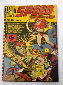Speed Comics #14 Sept 1941 Nazi Cover Pre-Dates US Entry Into WWII 2nd Harvey - Bild 1 von 7