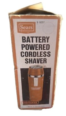 Afeitadora inalámbrica a batería Sears Craftman rara de colección con caja hecha en Suiza Foto 1 de 4