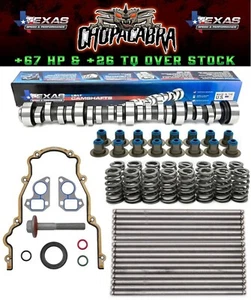 TSP Texas Speed Chopacabra LS Truck Cam Kit with Install & Pushrods 4.8 5.3 6.0L - Foto 1 di 20
