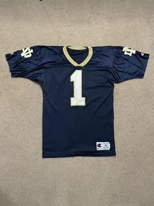 Camiseta de fútbol americano universitario vintage de los 90 Champion Notre Dame talla 40/S para hombre - Imagen 1 de 6