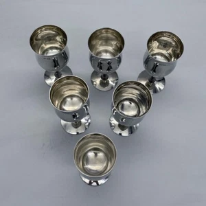20. Jahrhundert Sterlingsilber Set sechs Weinbecher Sheffield 1972 J Dixon & Sons - Bild 1 von 9