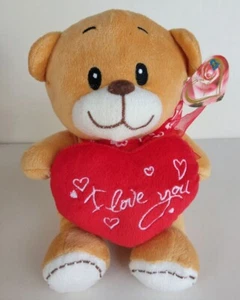 Valentinstag 8 Zoll I Love You Teddybär Stofftier Plüsch Deko Kuscheltier - Bild 1 von 4