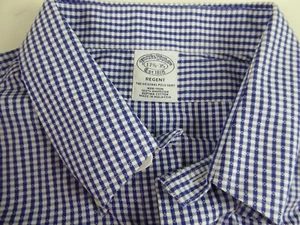 Camisa de vestir a cuadros Brooks Brothers Regent Supima 100 % algodón sin hierro $92 nueva con etiquetas - Imagen 1 de 5