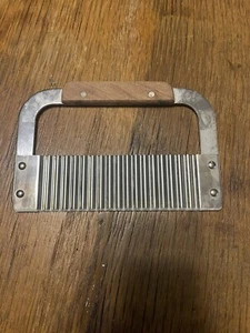 Vintage Holzgriff Edelstahl Knitterschneider 7" - Bild 1 von 2