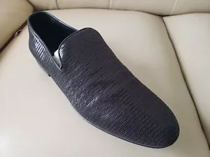 SELTEN 🙂 JIMMY CHOO Sloane Glitzers schwarze Halbschuhe Herren 44 EU/11 US Ret $ 1.500,00 - Bild 1 von 12
