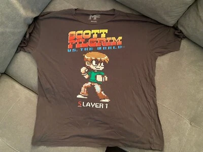 Scott Pilgrim vs. Camisa The World The Game Slayer 1 Vintage Mighty Fine XL RARA Foto 1 de 4