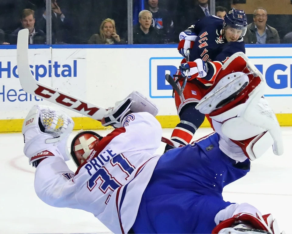 Foto de hockey Carey Price Diving Save Action Montreal Canadiens 8x10 NHL Foto 1 de 1