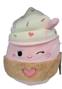 Squishmallow Jenny 8 inch Valentines Day Frozen Yoghurt Plush Toy 2025 New - Picture 1 of 5
