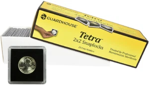 2x2 Tetra Snaplocks Safe Coin Holders For Half Dollar 30.6mm Size 1 Box of 25  - Picture 1 of 3
