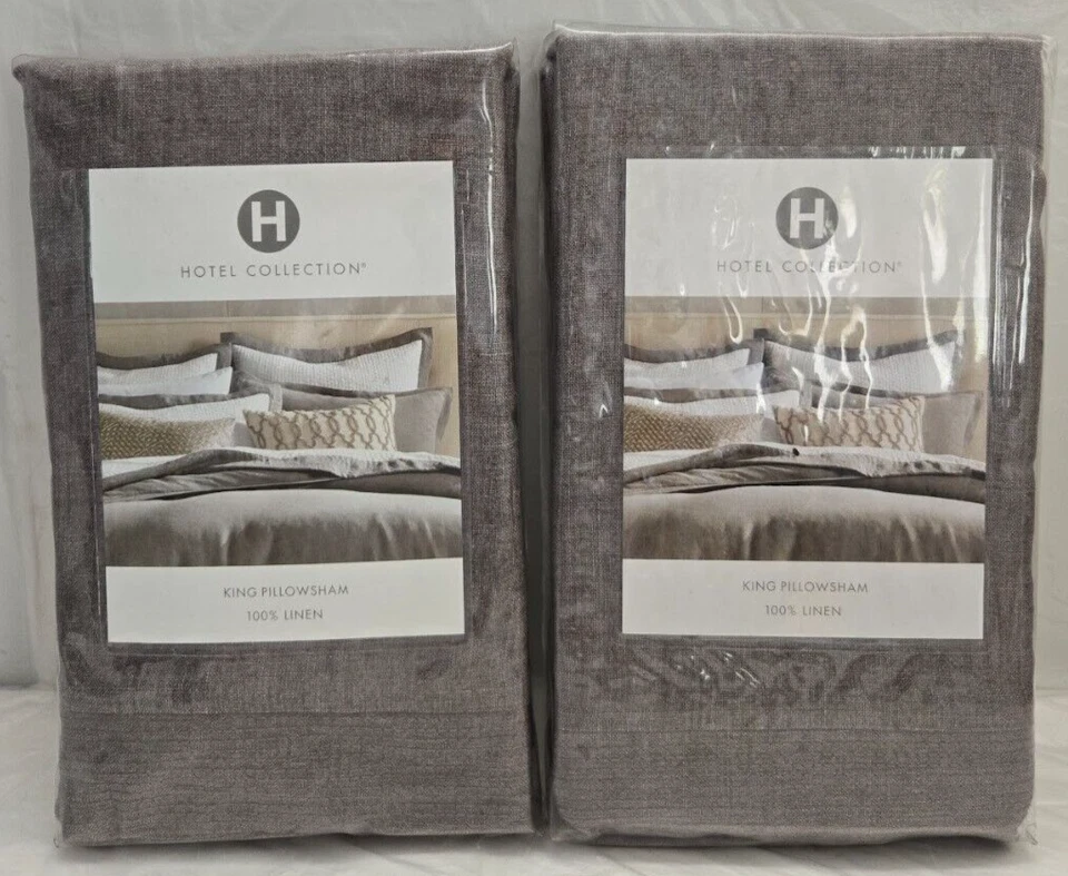 Hotel Collection King Sham Linen Grey T93105