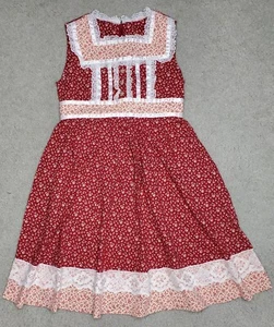 Vintage Girls Prairie Dress Sundress Handmade Floral See Photos for Measurements - Picture 1 of 10