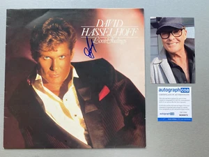 DAVID HASSELHOFF In-person signed LP-Cover Vinyl 12" COA ACOA Autogramm + Foto - Bild 1 von 2