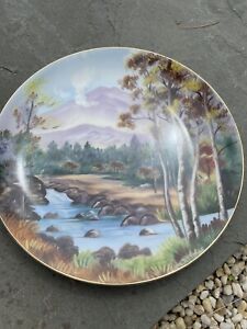 Vintage Japanese Porcelain Nipon Style Plate Hand Painted Signed 9”
