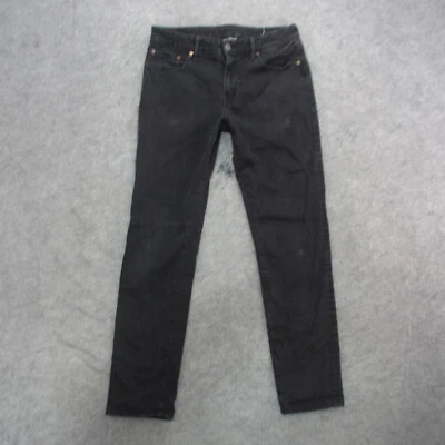 Pantalones de mezclilla para hombre American Eagle 32x34 negros lavados a la piedra ajustados de pierna recta Foto 1 de 4