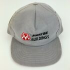 Vintage Osterman Morton Buildings Gray Corduroy Snapback Trucker Hat Cap