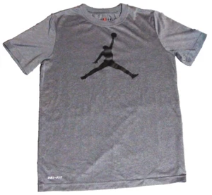 Air Jordan Kids Boys Athletic Logo T-shirt Gray Size XL (13-15yrs) Short Sleeves - Picture 1 of 6