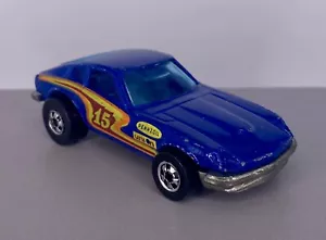 Hot Wheels Z WHIZ DATSUN Flying Colors Era DARK BLUE Enamel Blackwalls 1976 HTF - Picture 1 of 7