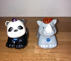 Vtech Toot Toot Animals Bundle Jungle Safari Panda Rhino Lights Sounds - Picture 1 of 5
