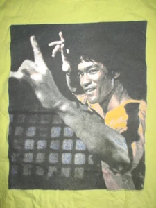 Martial Arts BRUCE LEE "THE DRAGON" (LG) T-Shirt YELLOW - Picture 1 of 3