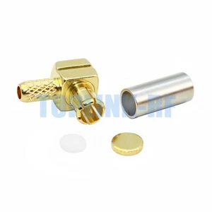 50x MCX Male Crimp Right Angle RF Connector For RG174 RG316 RG-188A LMR100 75ohm - Picture 1 of 4